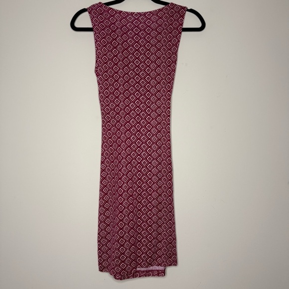 DIANE VON FURSTENBERG Bella 100% Silk Geometric Pattern Faux Wrap Mini Dress - Picture 6 of 9